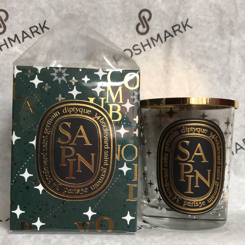 Diptyque Sapin Empty Full Size Candle glass jar with lid